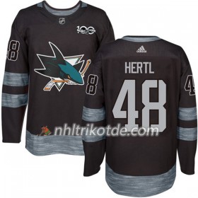 San Jose Sharks Trikot Tomas Hertl 48 1917-2017 100th Anniversary Adidas Schwarz Authentic - Herren